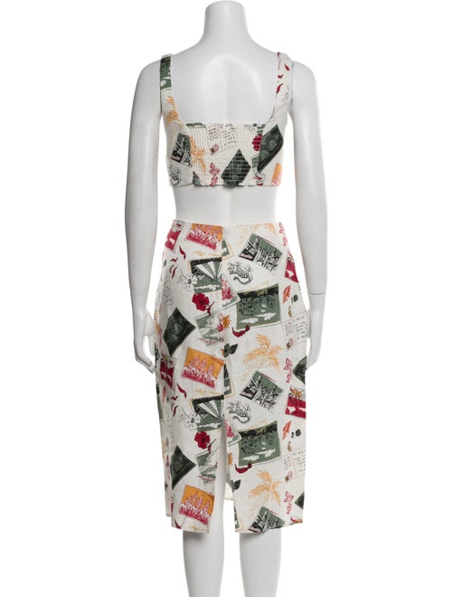 Reformation Linen Printed Skirt Set