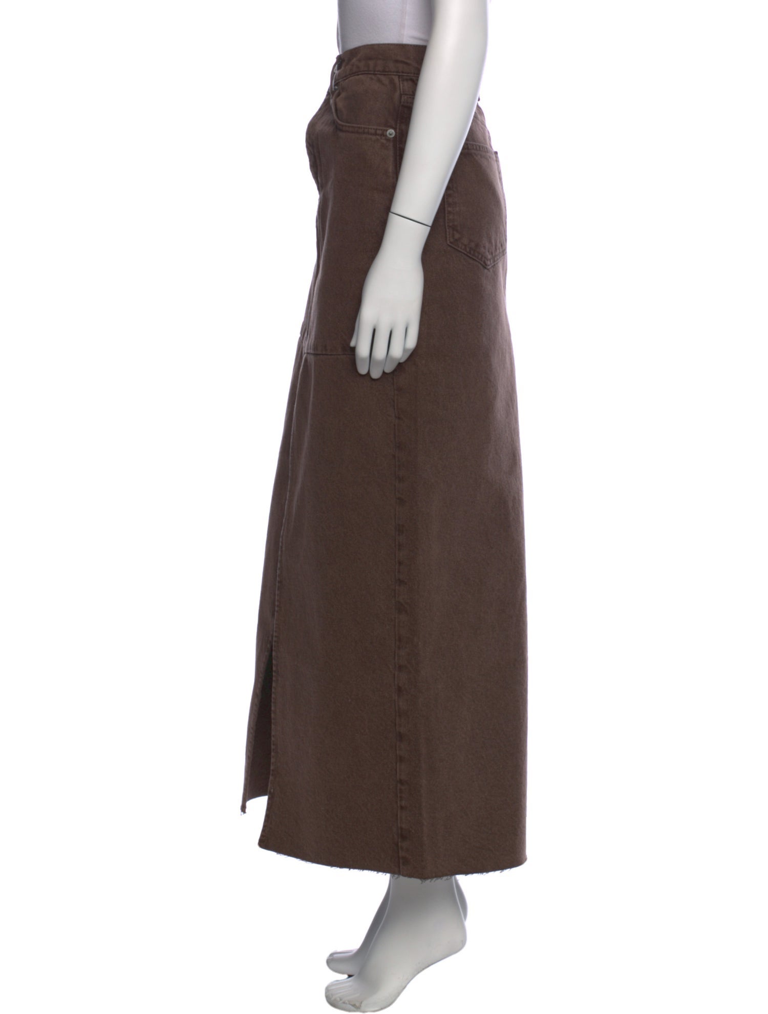 Reformation Distressed Accents Long Skirt