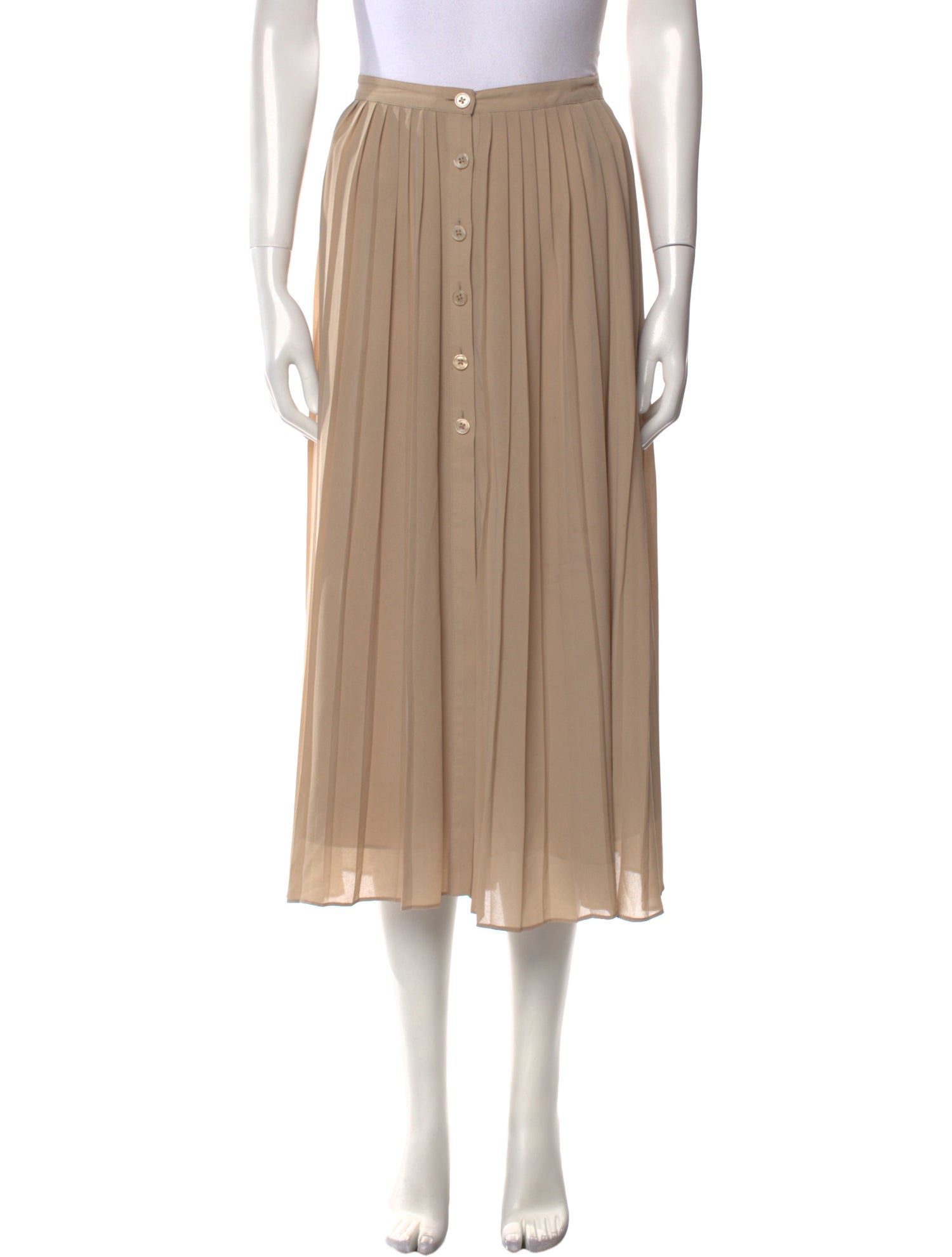 Reformation Pleated Accents Midi Length Skirt