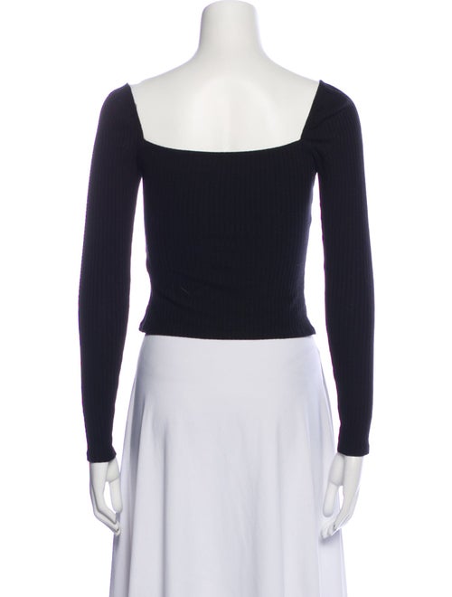 Reformation Square Neckline Long Sleeve Crop Top