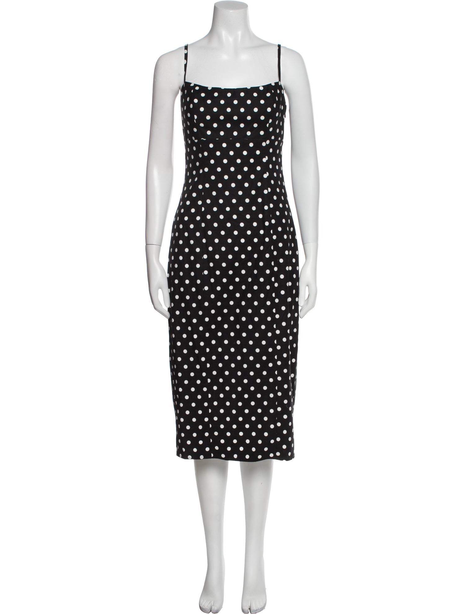 Reformation Polka Dot Print Knee-Length Dress