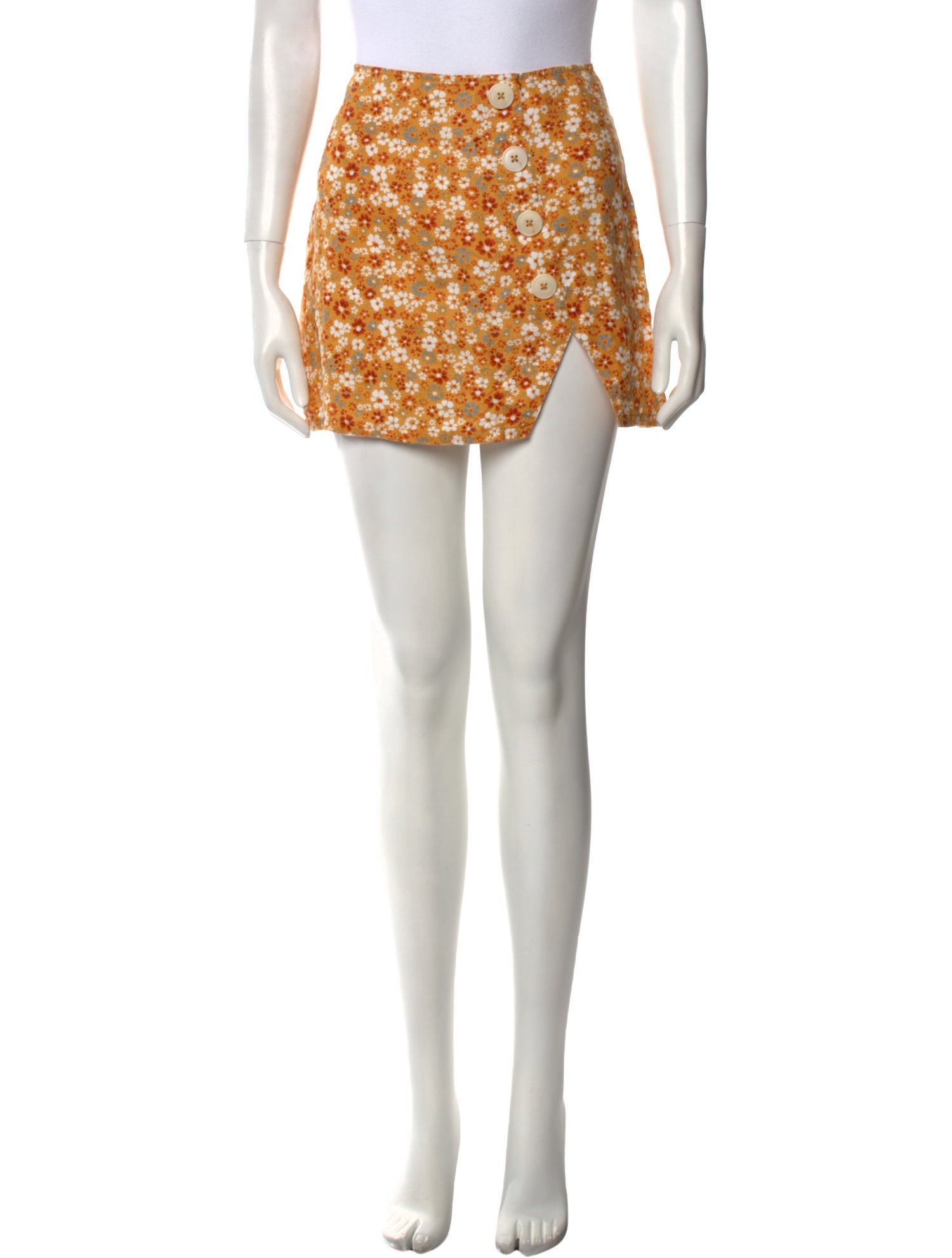 Reformation Floral Print Mini Skirt