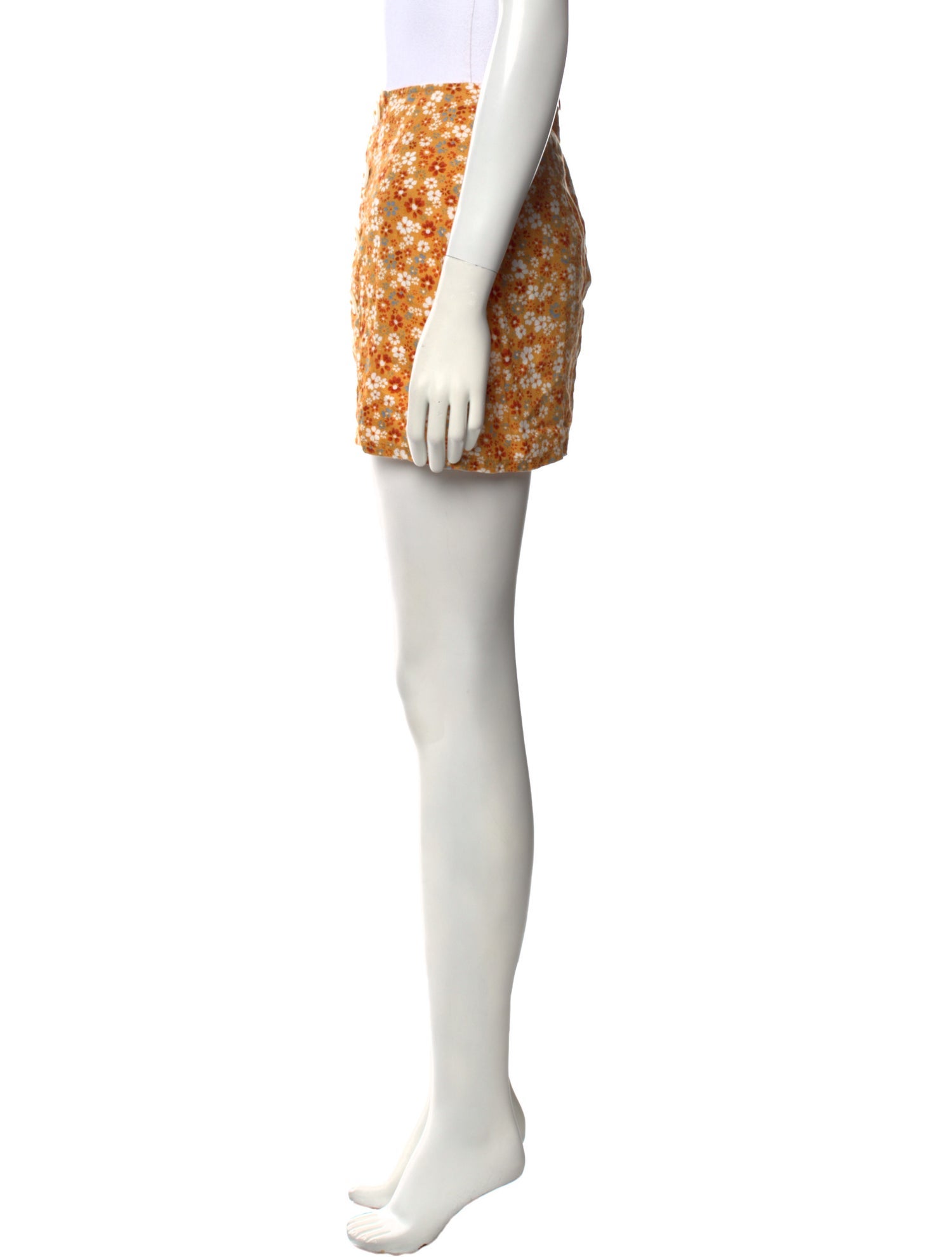 Reformation Floral Print Mini Skirt