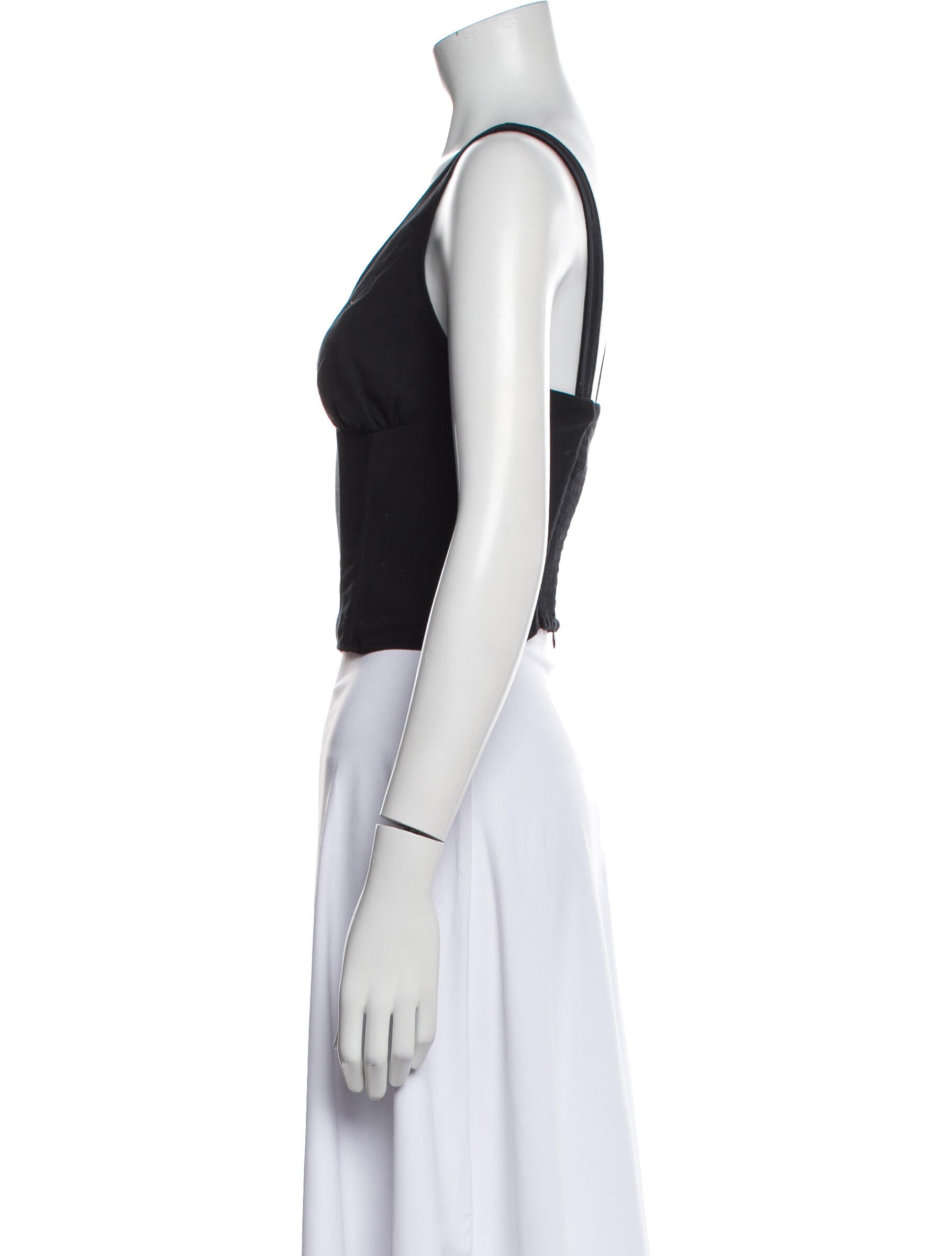 Reformation V-Neck Sleeveless Crop Top