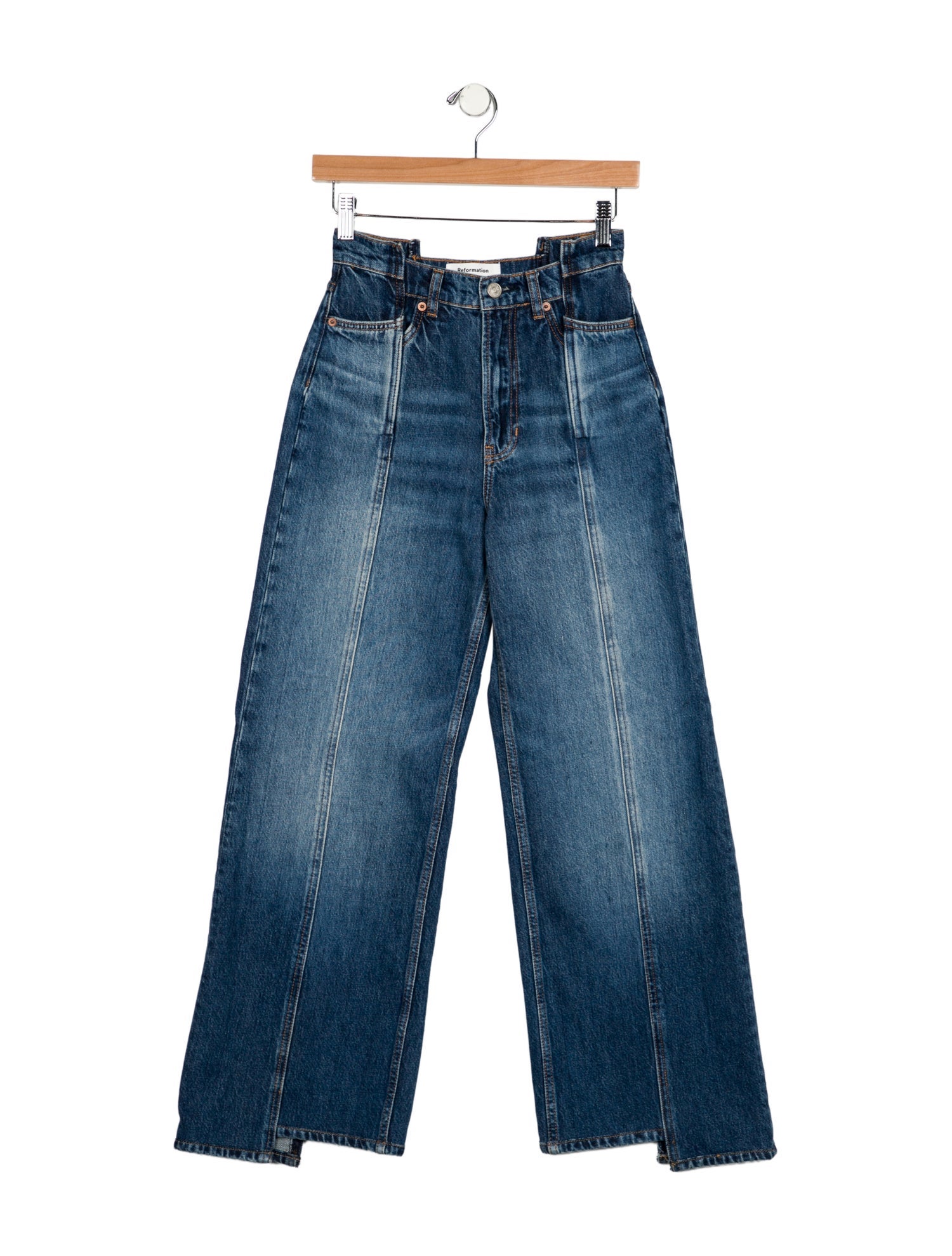 Reformation Mid-Rise Wide Leg Jeans