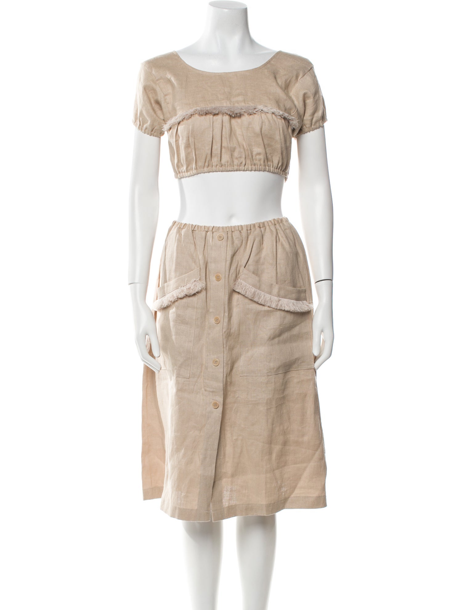 Reformation Fringe Trim Accent Skirt Set w/ Tags