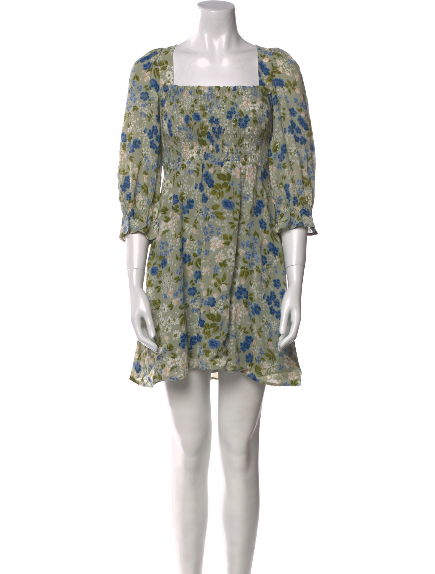 Reformation Floral Print Mini Dress