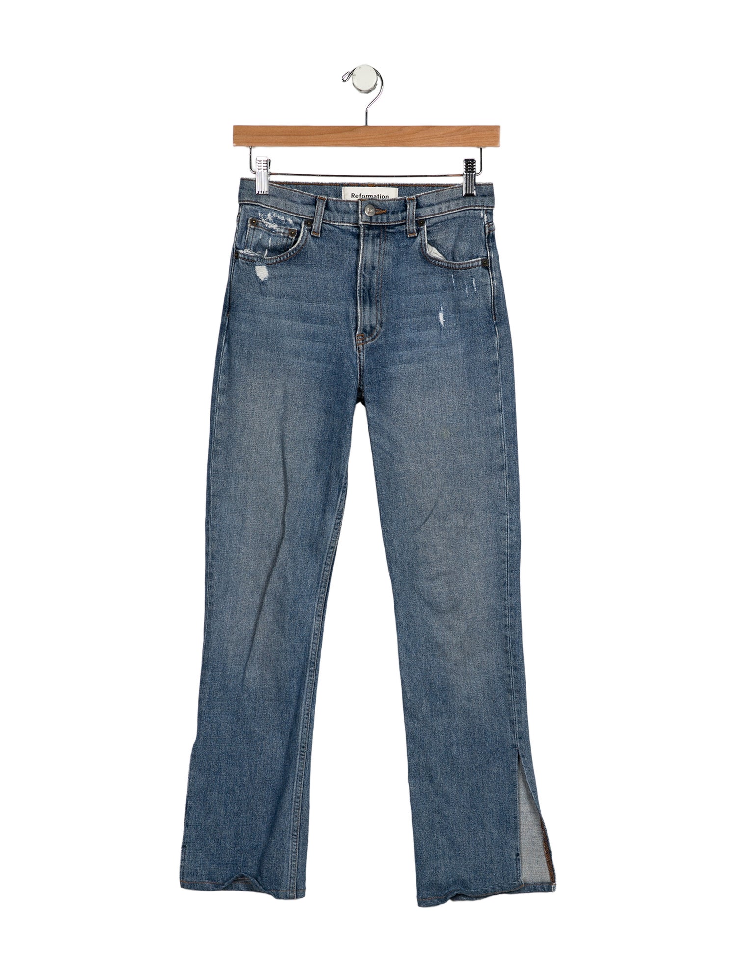 Reformation Mid-Rise Straight Leg Jeans