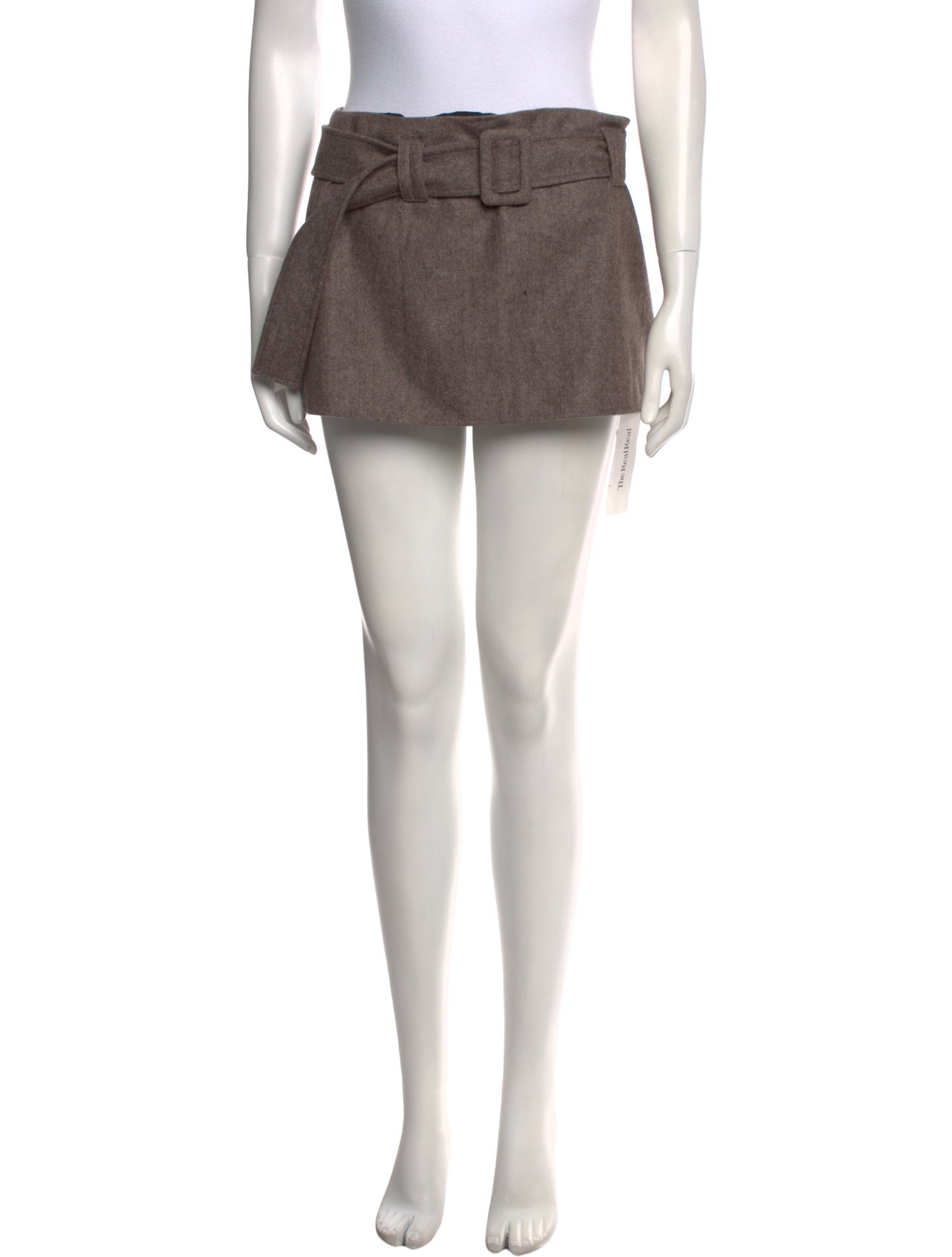 Reformation Raw-Edge Trim Mini Skirt