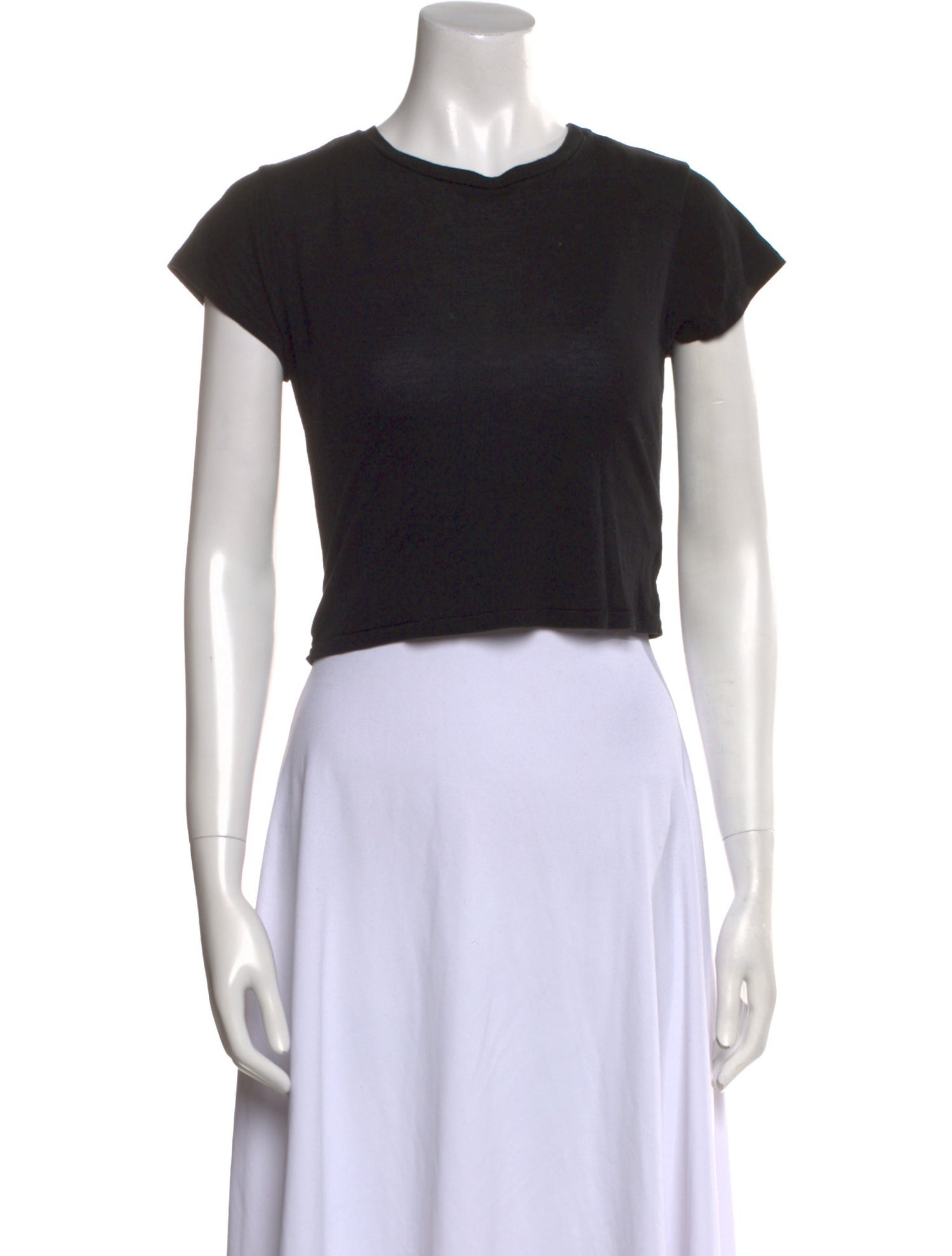 Reformation Crew Neck Short Sleeve Crop Top