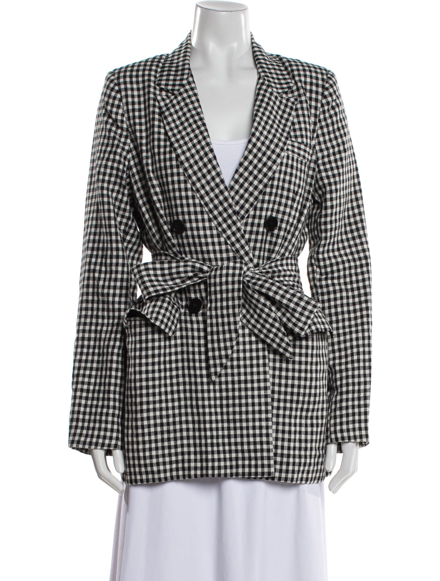 Reformation Plaid Print Blazer