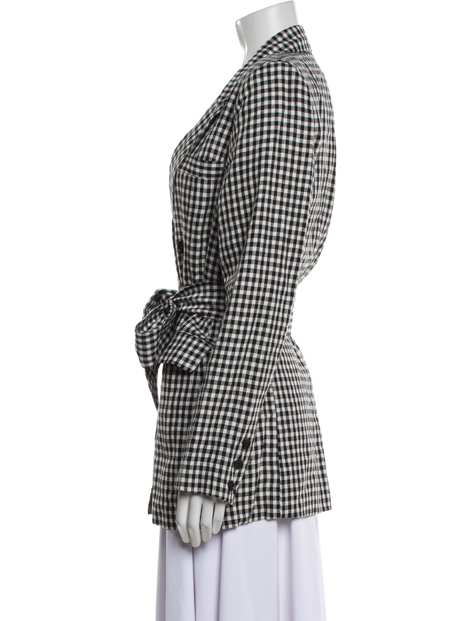 Reformation Plaid Print Blazer