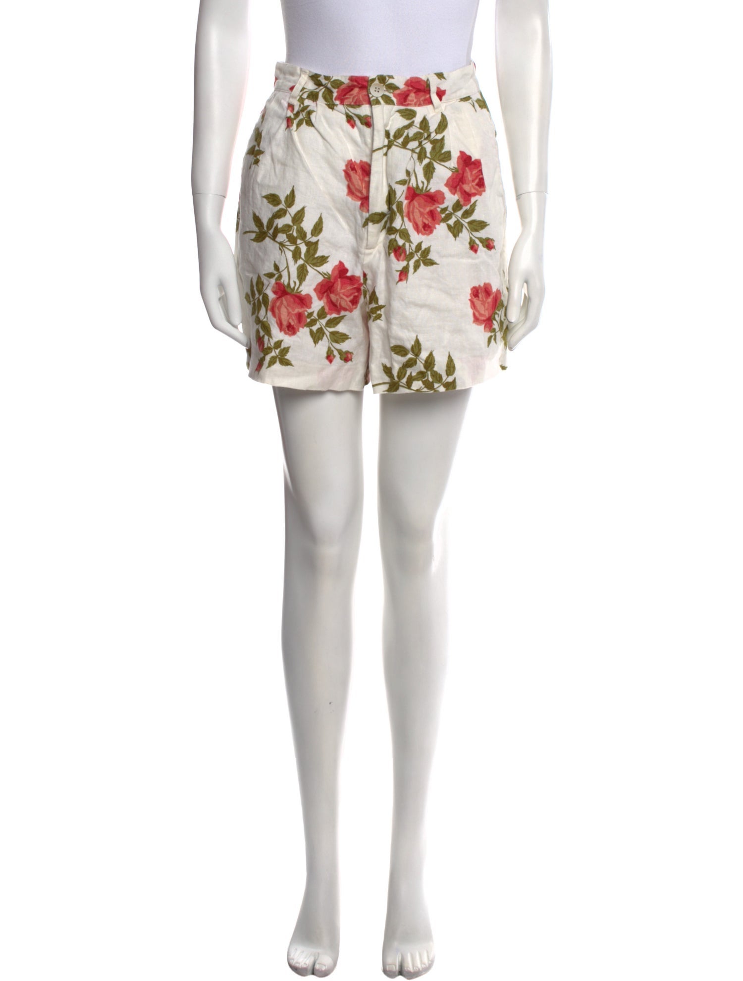 Reformation Floral Print Mini Shorts