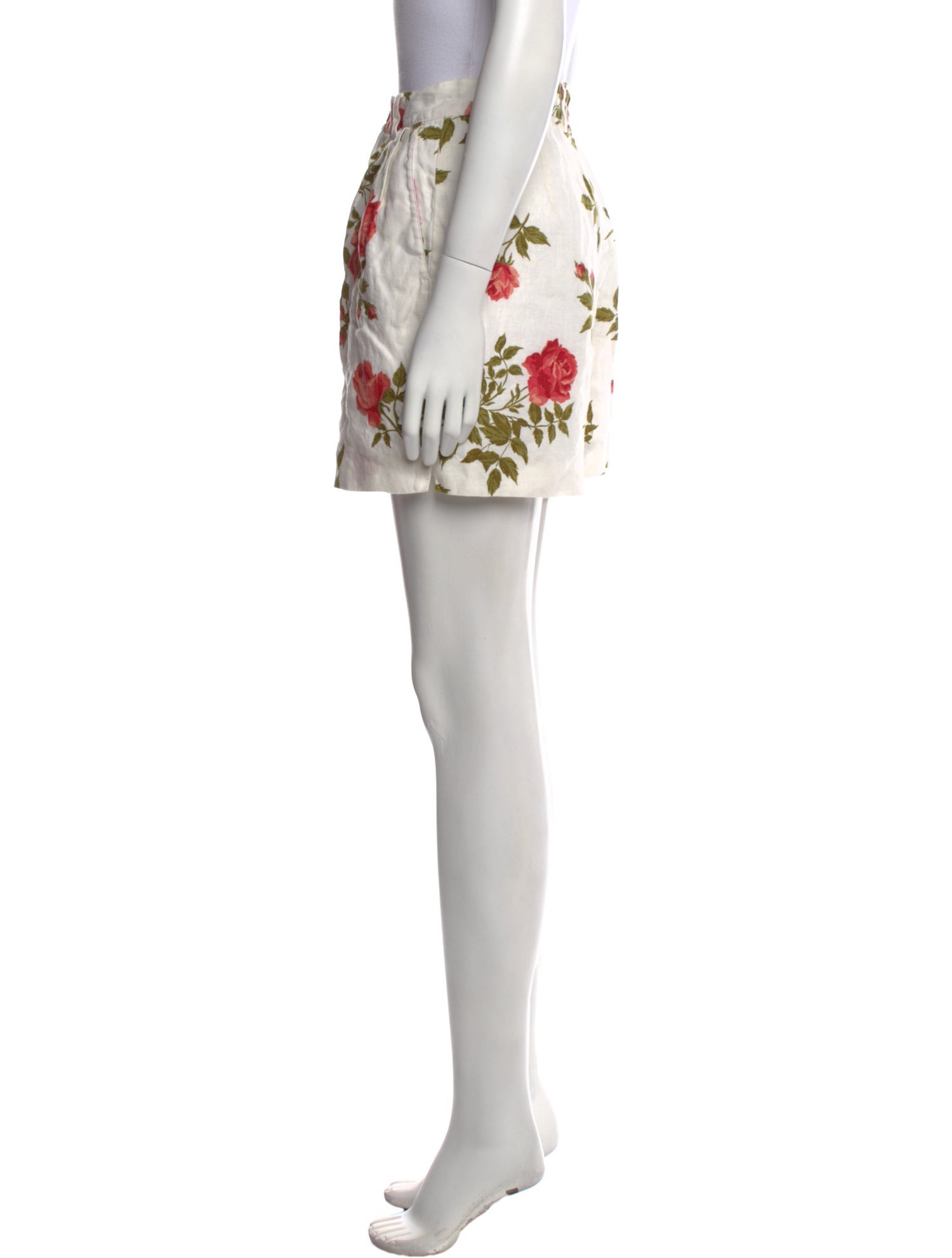 Reformation Floral Print Mini Shorts