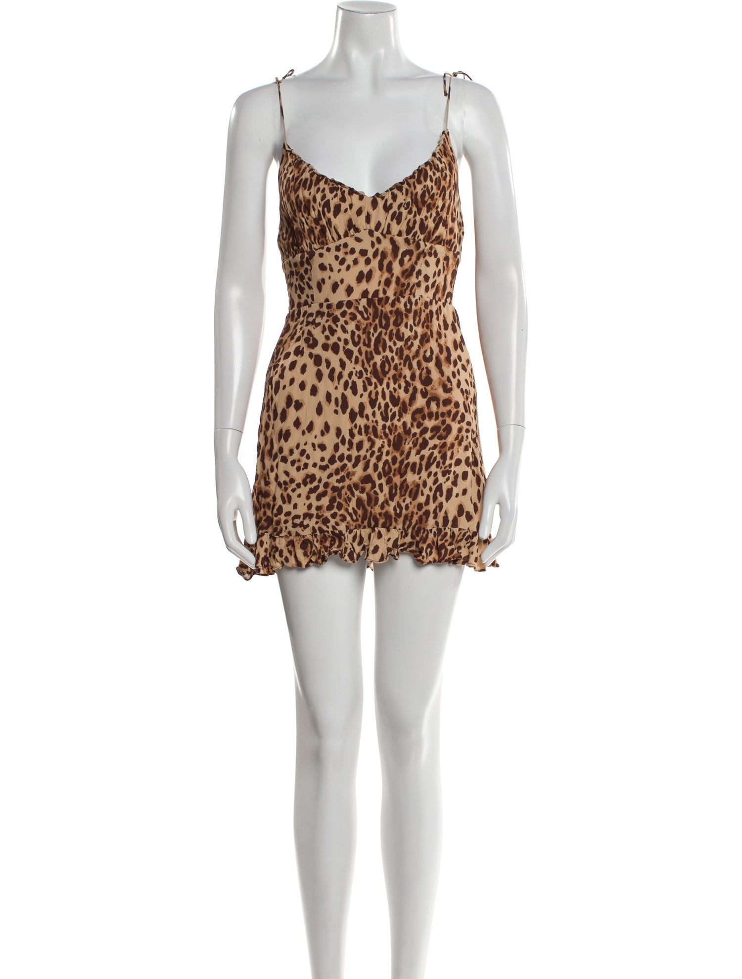 Reformation Animal Print Mini Dress