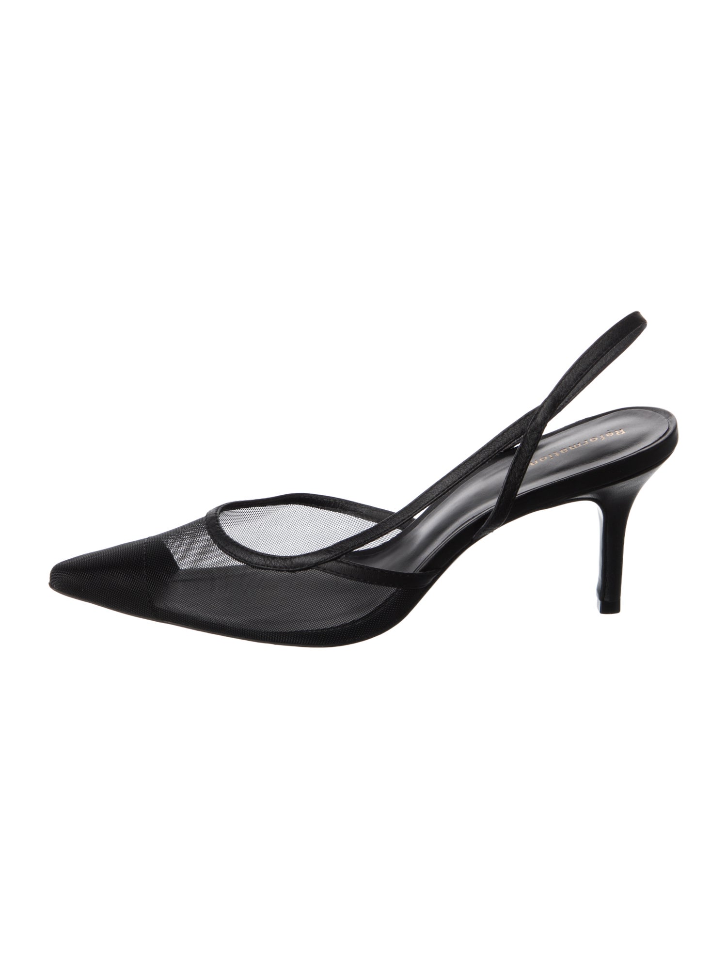 Reformation Mesh Slingback Pumps