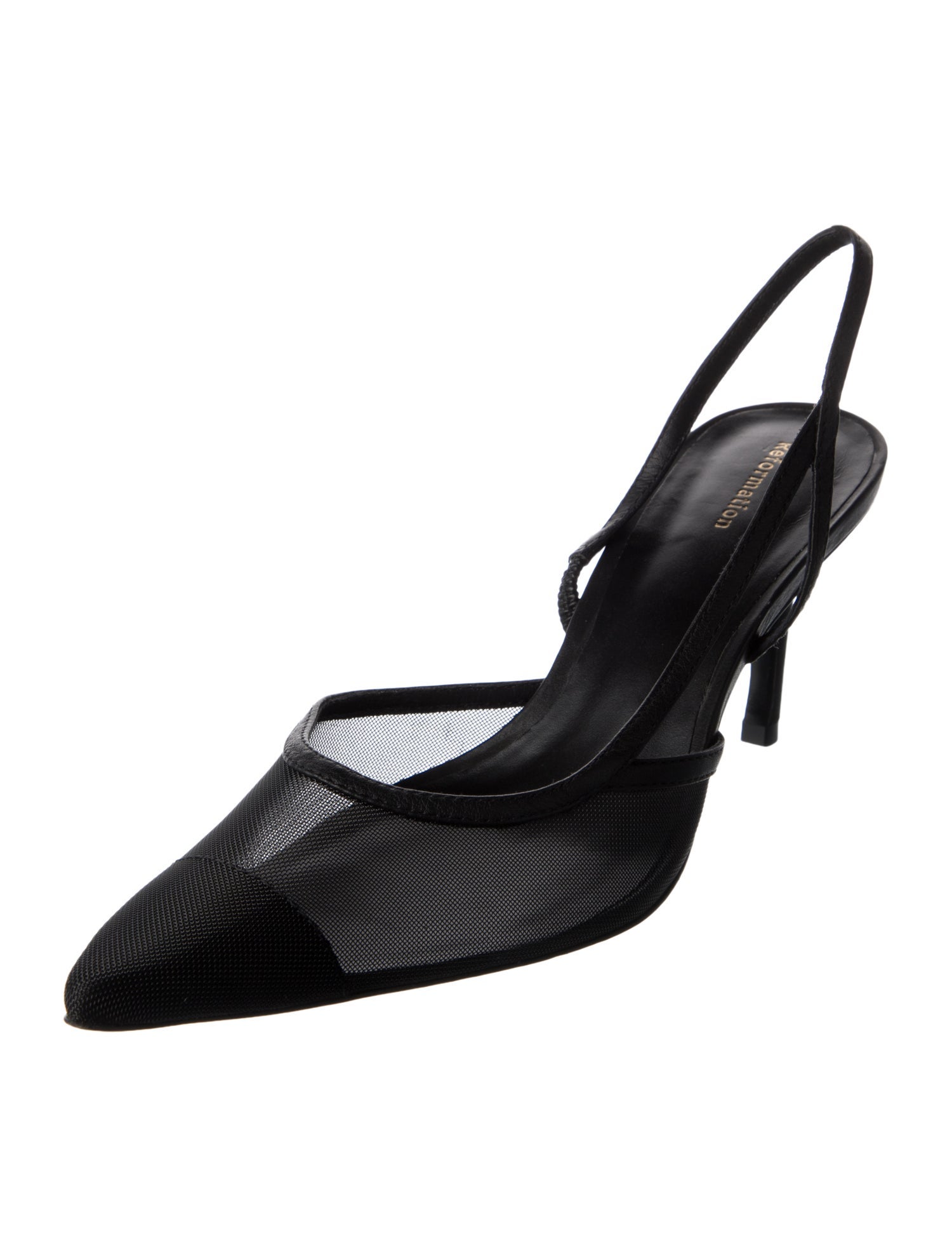 Reformation Mesh Slingback Pumps