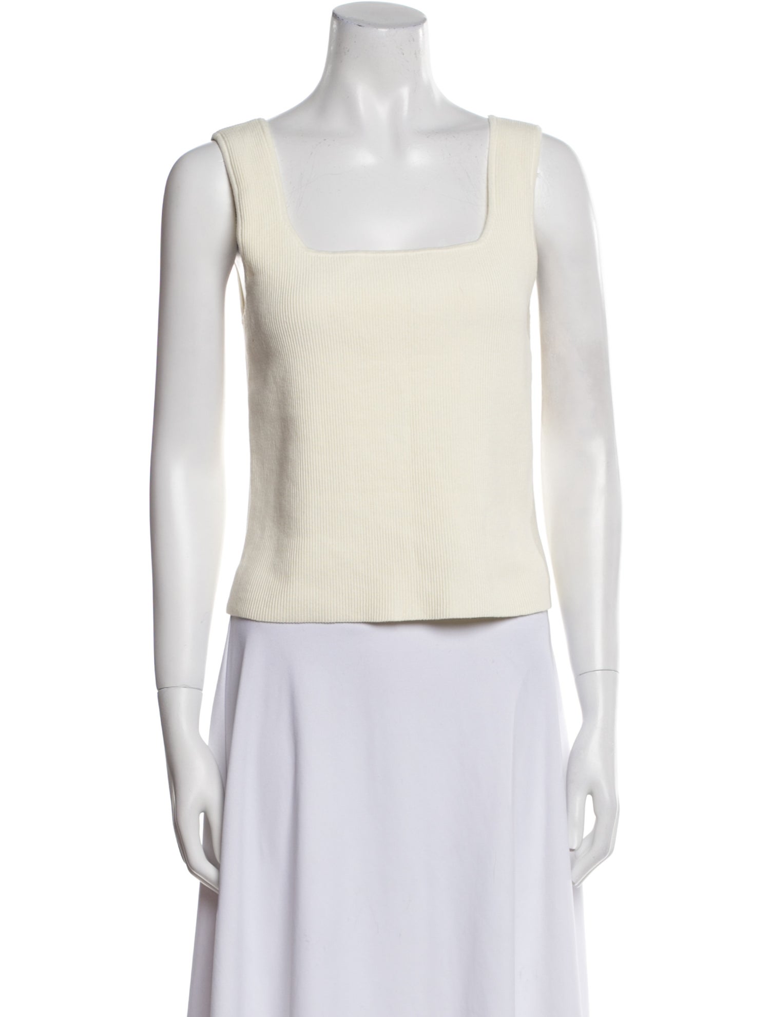 Reformation Square Neckline Sleeveless Crop Top