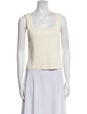 Reformation Square Neckline Sleeveless Crop Top
