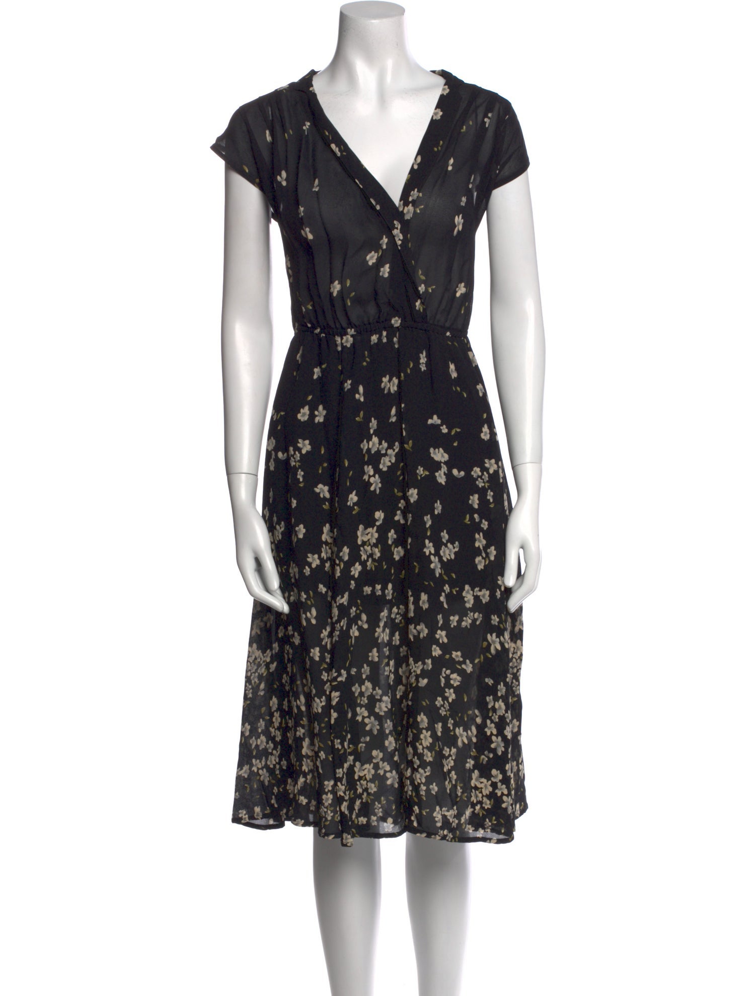 Reformation Floral Print Midi Length Dress