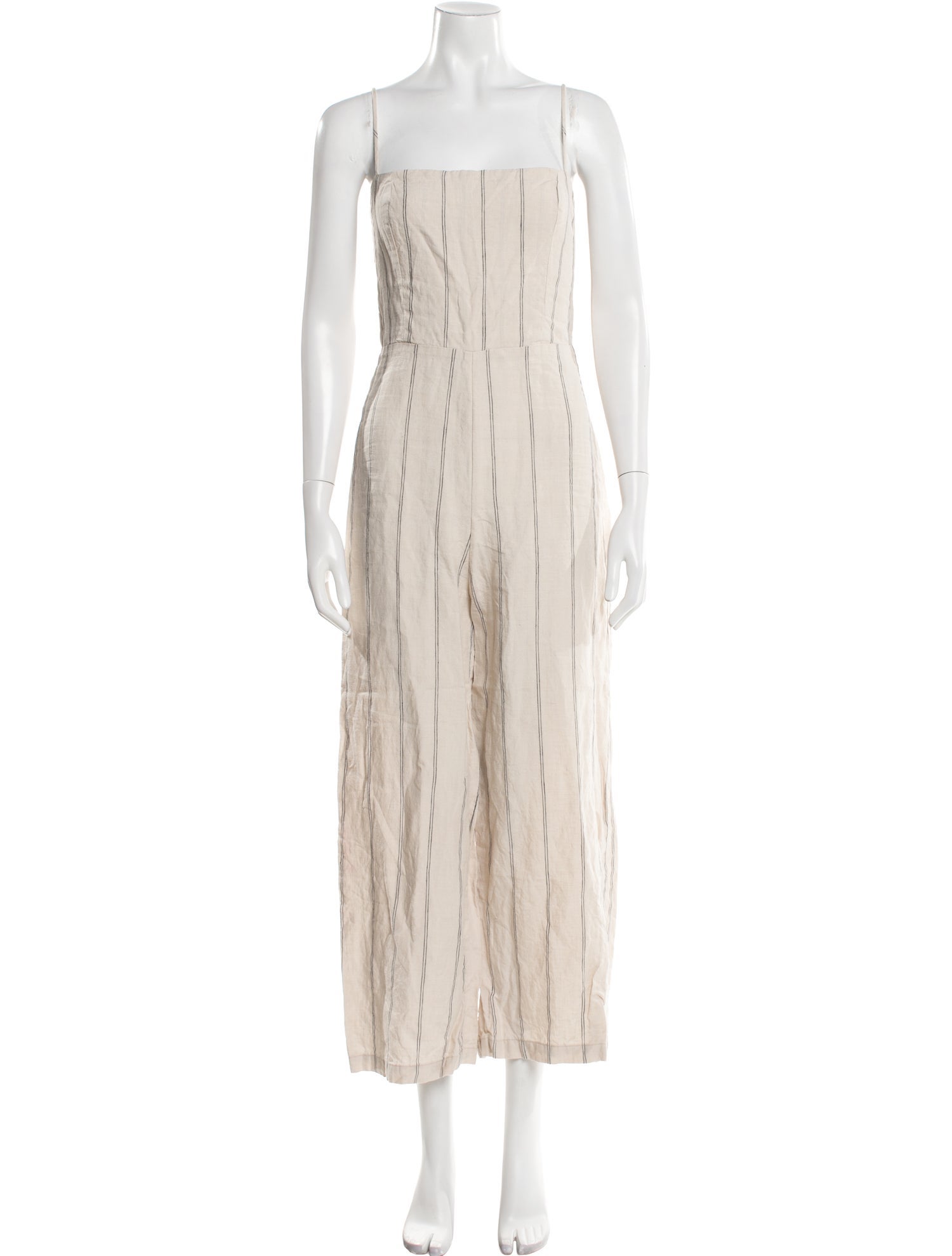 Reformation Linen Striped Jumpsuit