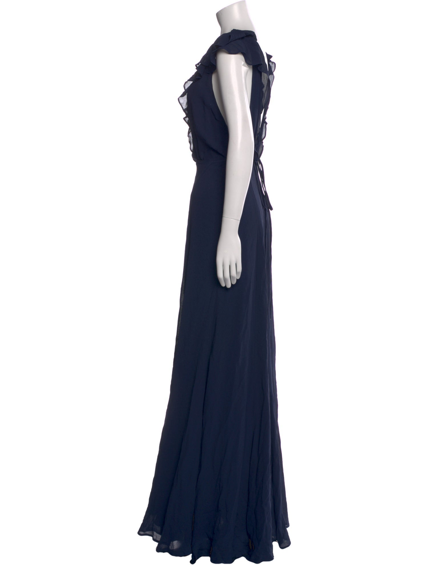 Reformation V-Neck Long Dress
