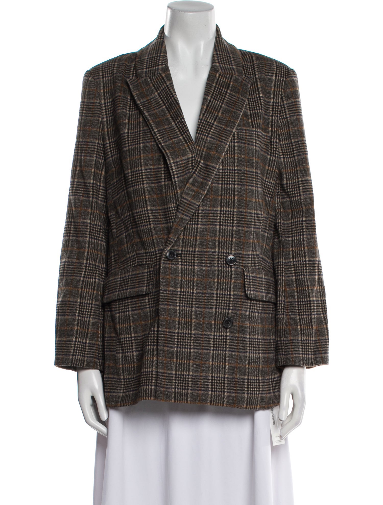 Reformation Plaid Print Blazer
