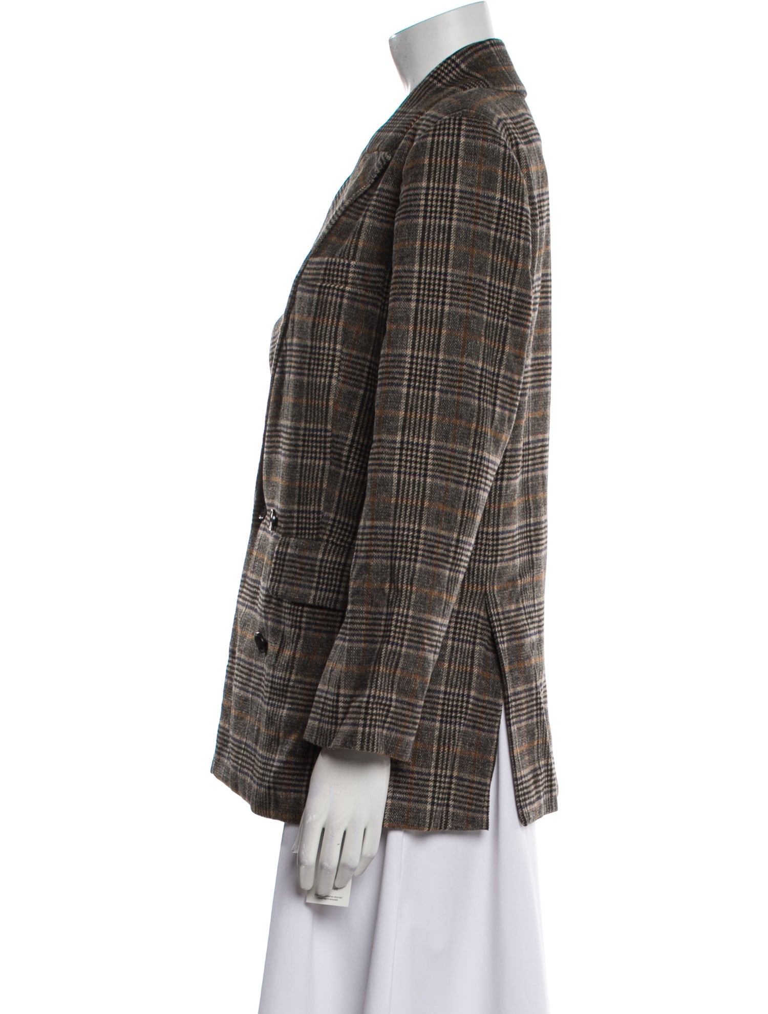 Reformation Plaid Print Blazer