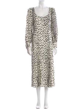 Reformation Animal Print Long Dress