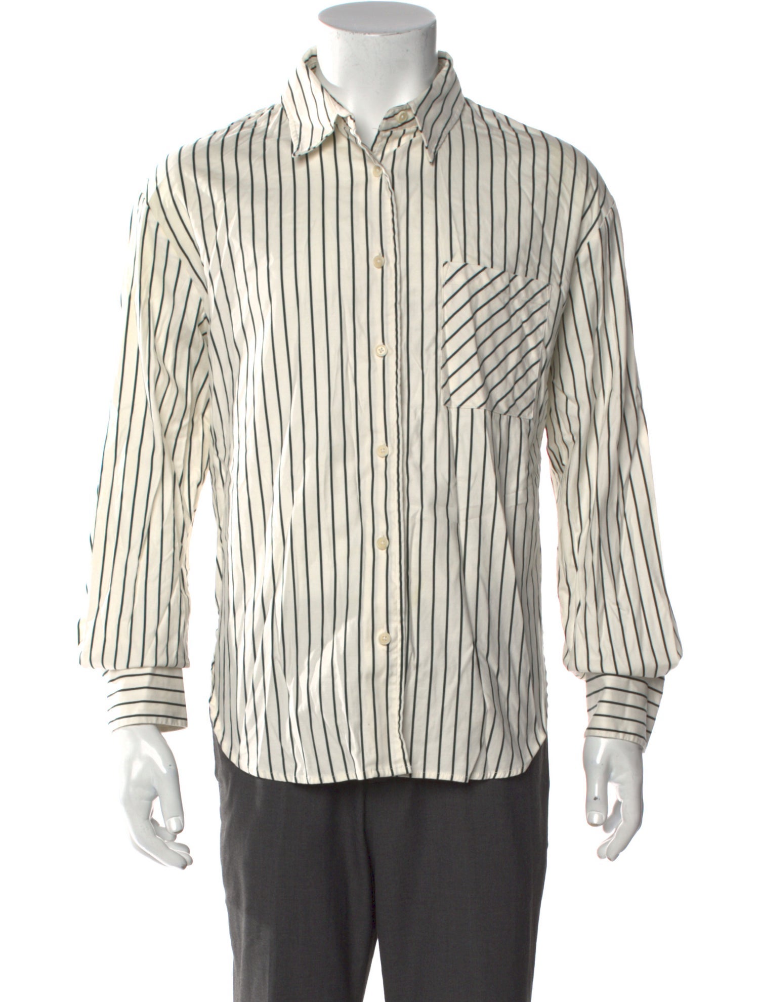 Reformation Striped Long Sleeve Dress Shirt