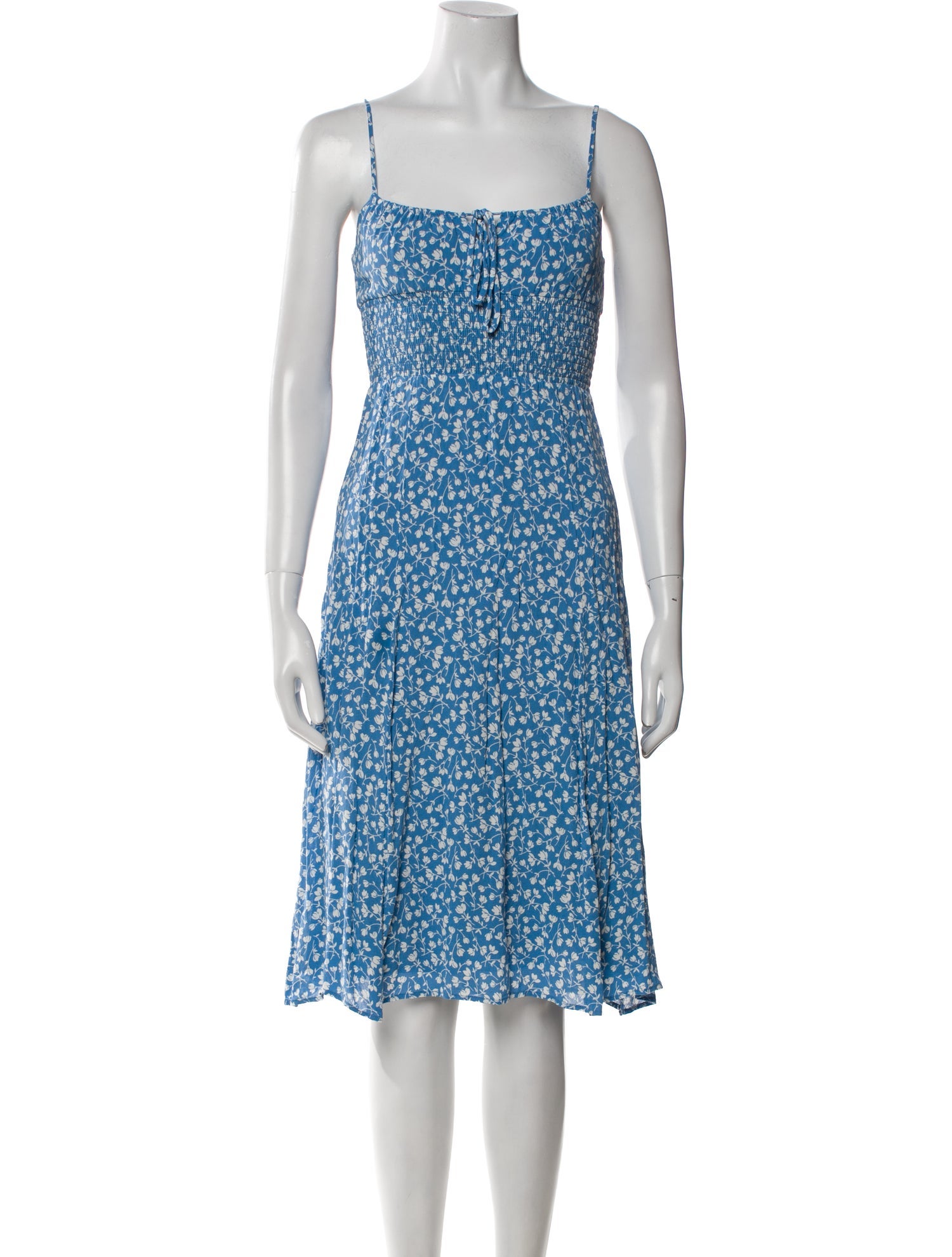 Reformation Floral Print Knee-Length Dress