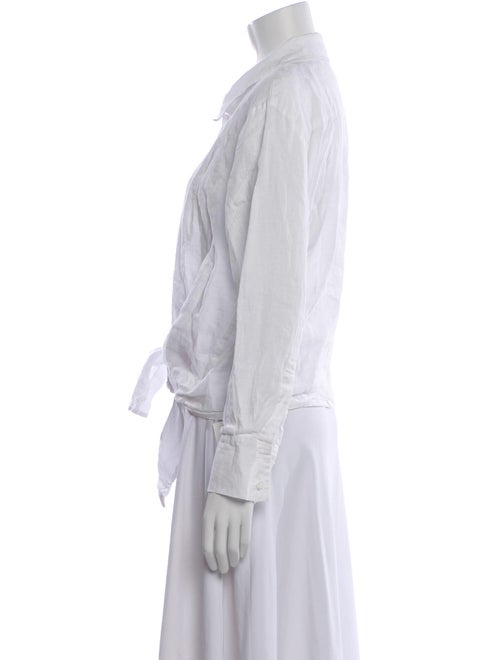 Reformation Linen Long Sleeve Button-Up Top