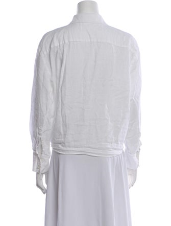 Reformation Linen Long Sleeve Button-Up Top