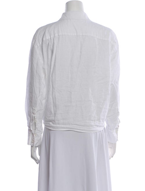 Reformation Linen Long Sleeve Button-Up Top