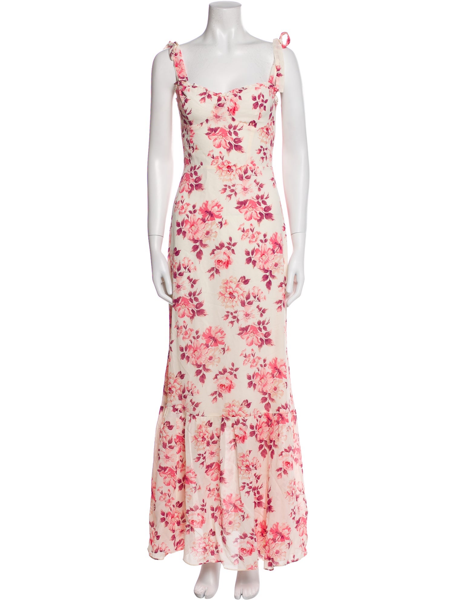Reformation Floral Print Long Dress