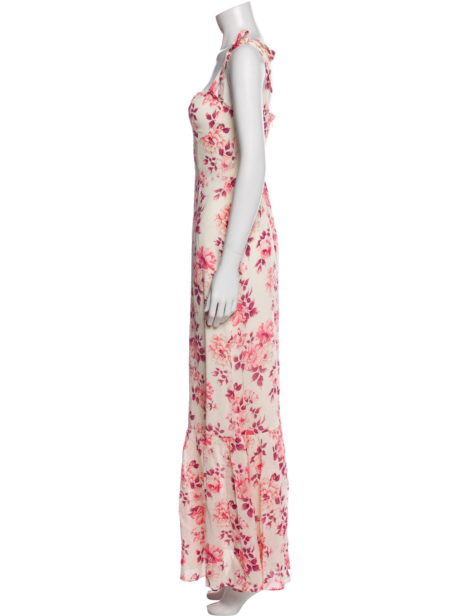 Reformation Floral Print Long Dress