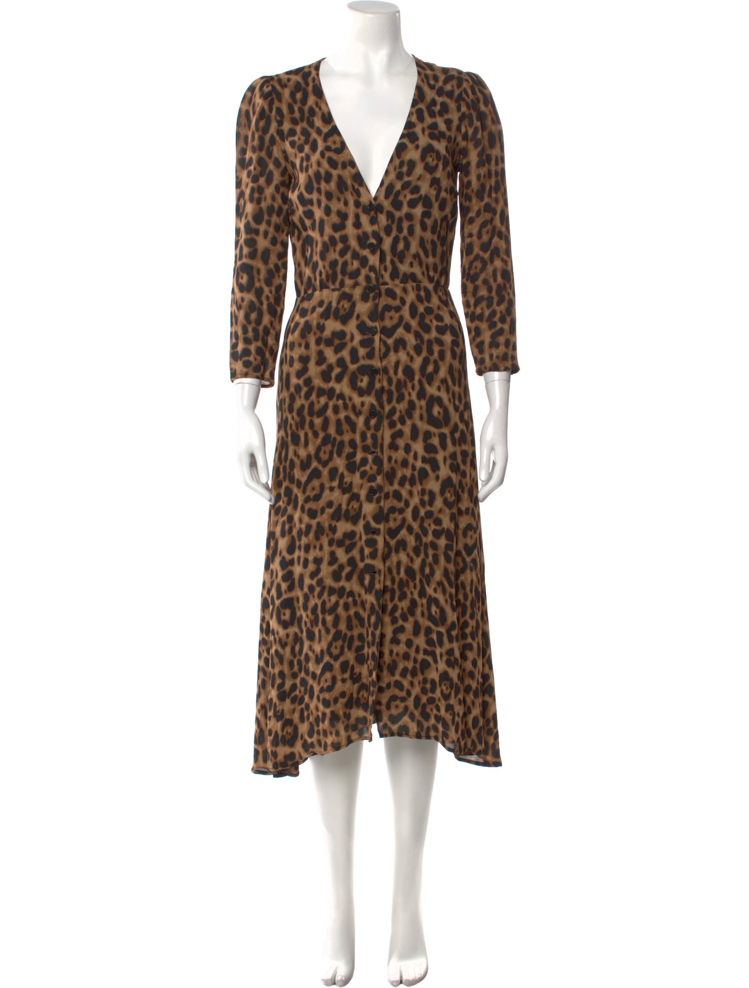 Reformation Animal Print Long Dress