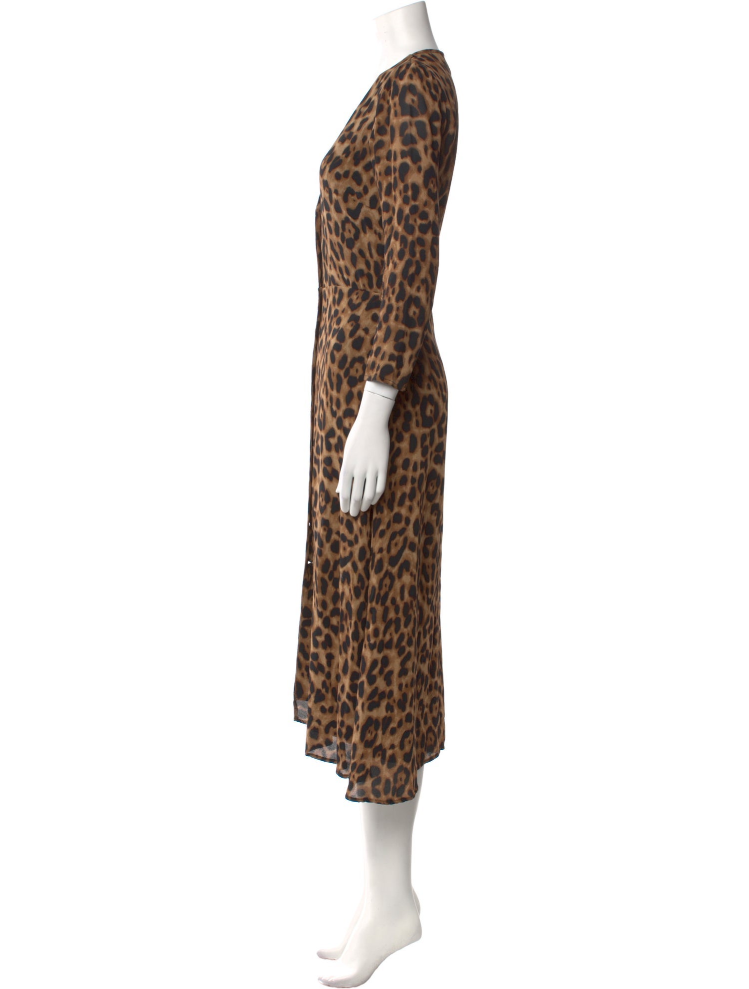 Reformation Animal Print Long Dress