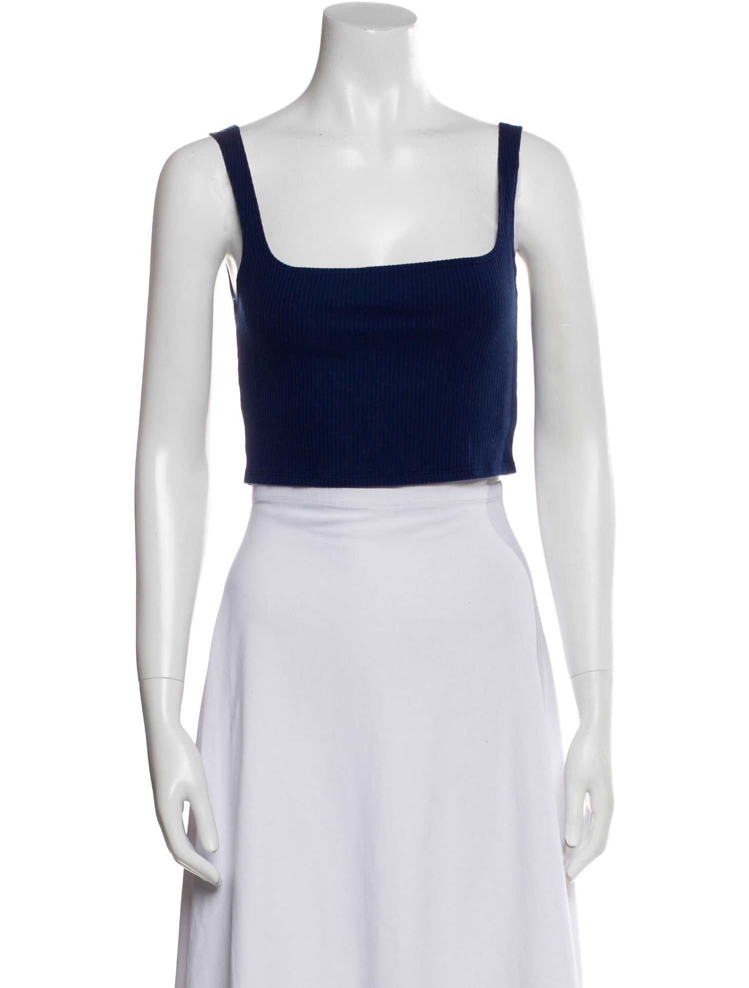 Reformation Square Neckline Sleeveless Crop Top