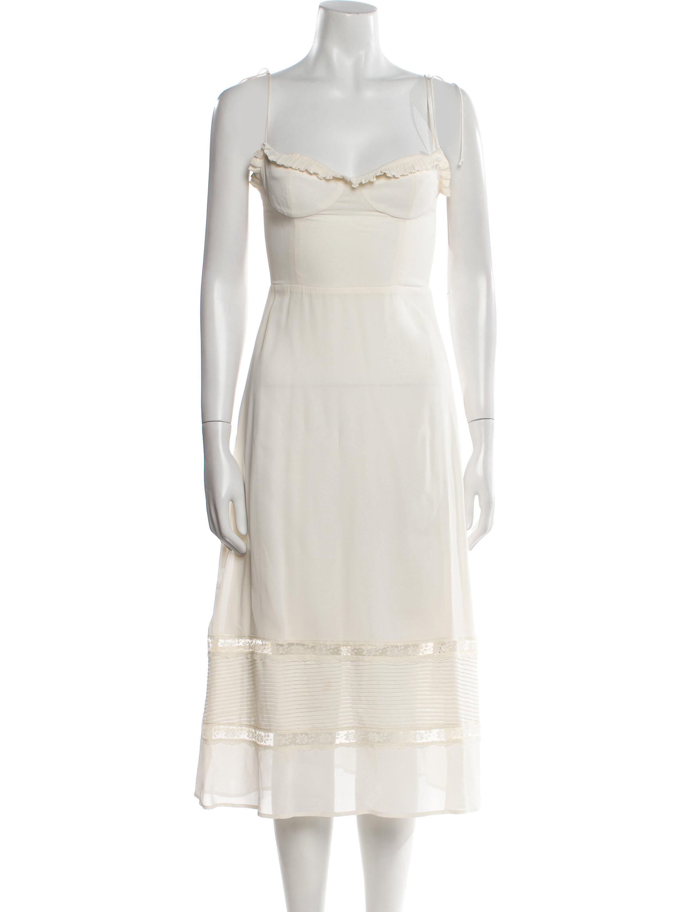 Reformation Square Neckline Knee-Length Dress