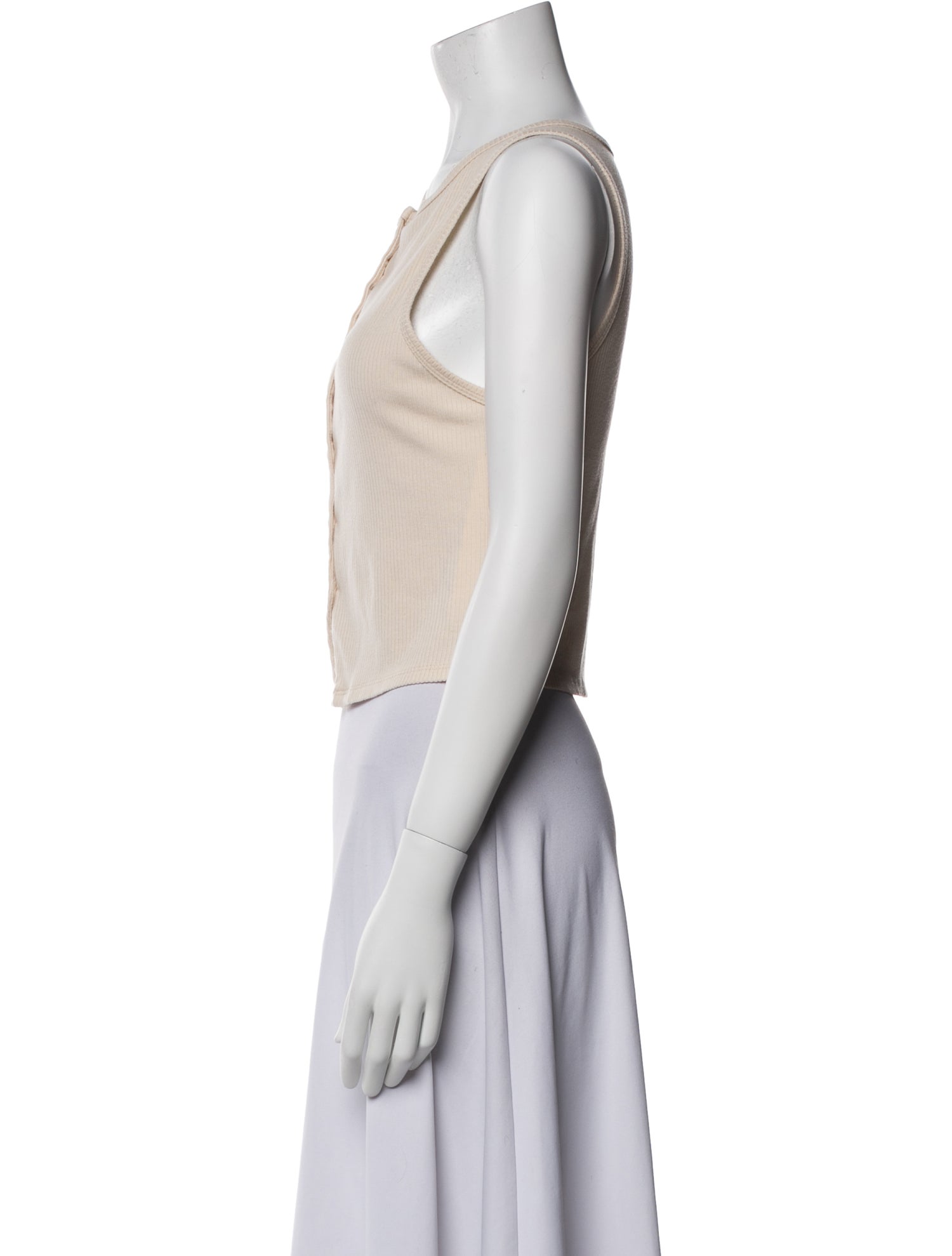 Reformation Crew Neck Sleeveless Crop Top