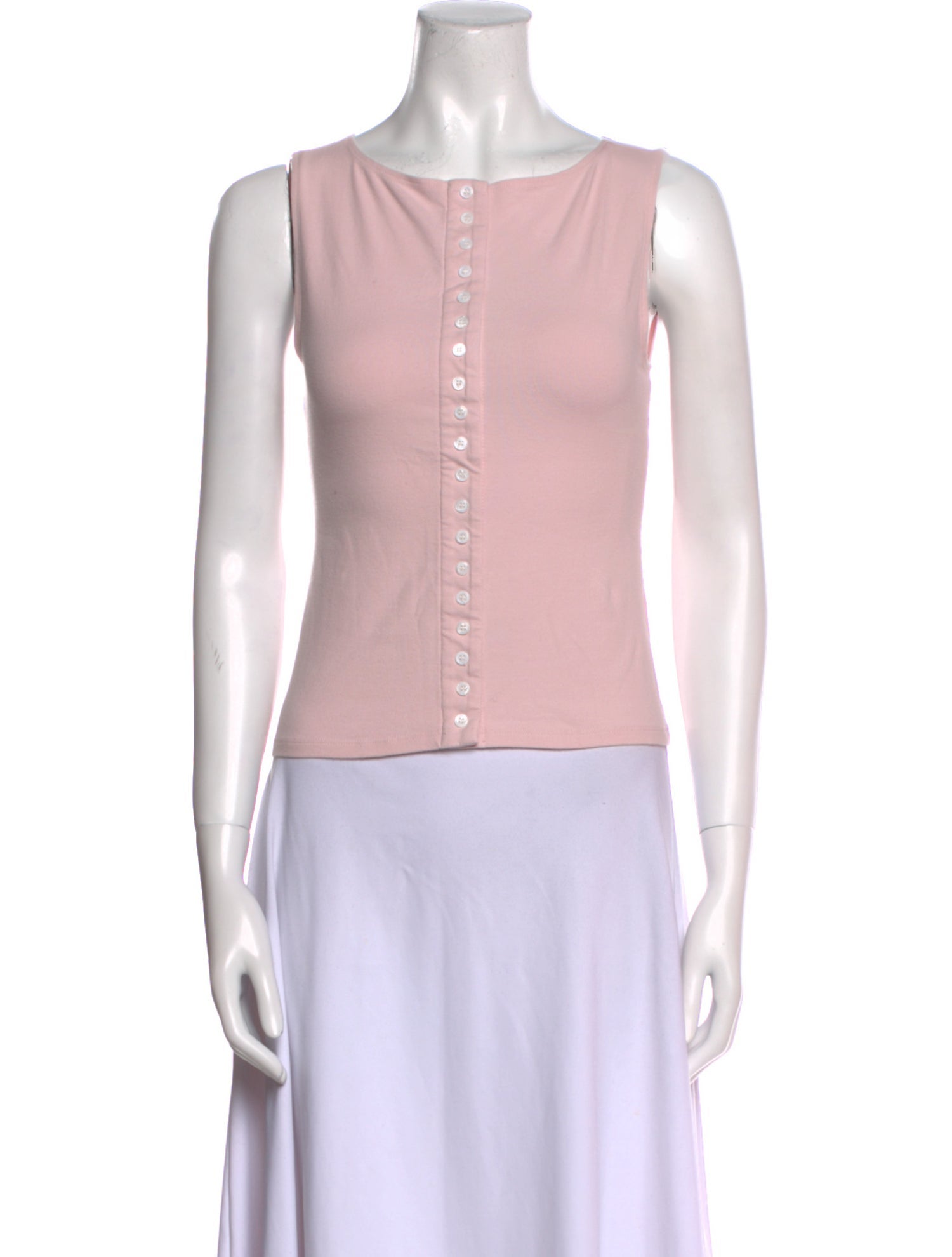 Reformation Bateau Neckline Sleeveless Crop Top