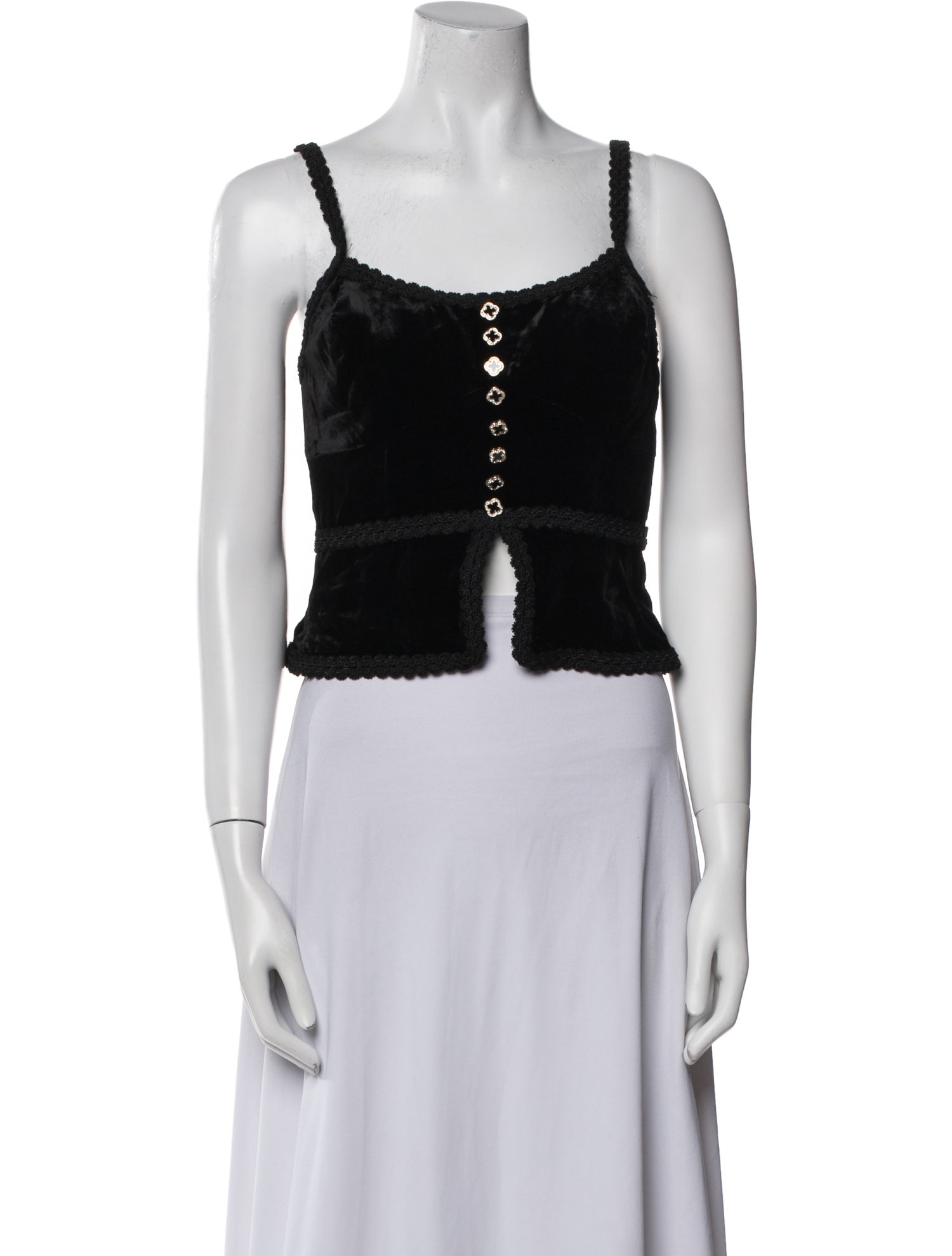 Reformation Square Neckline Sleeveless Crop Top