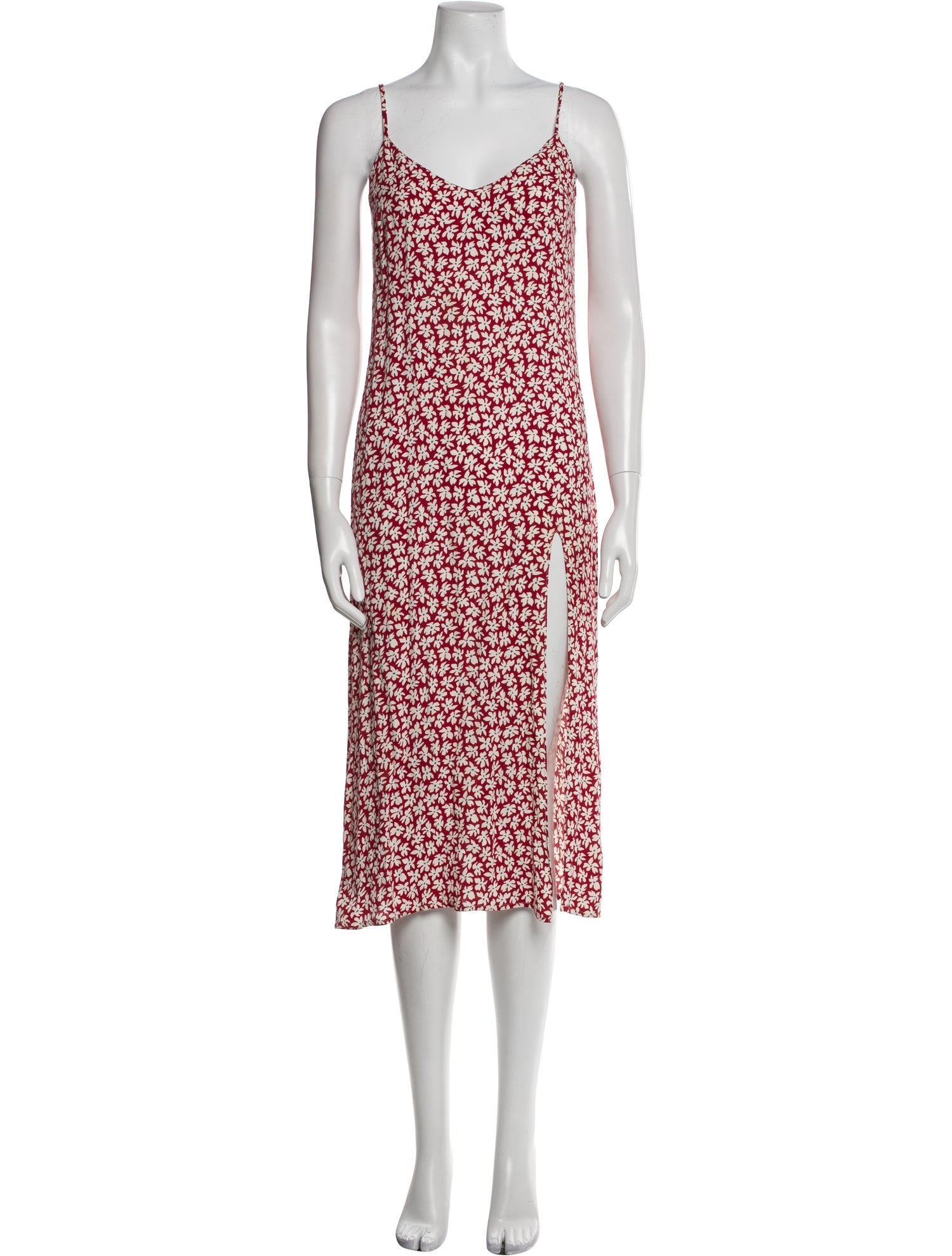 Reformation Floral Print Midi Length Dress