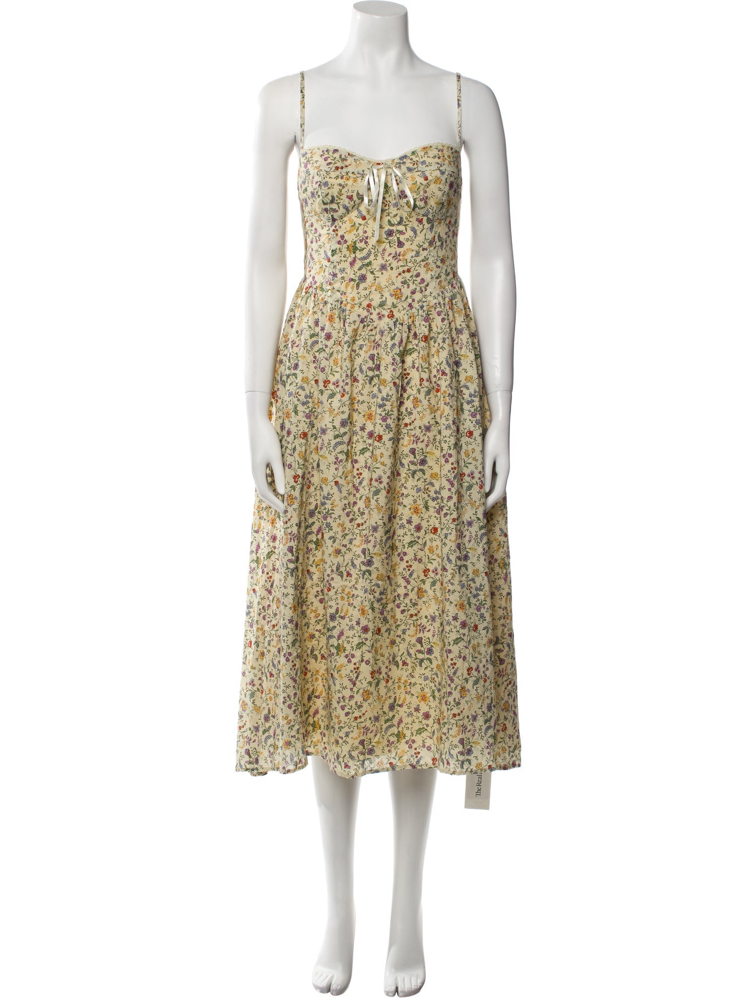 Reformation Floral Print Midi Length Dress