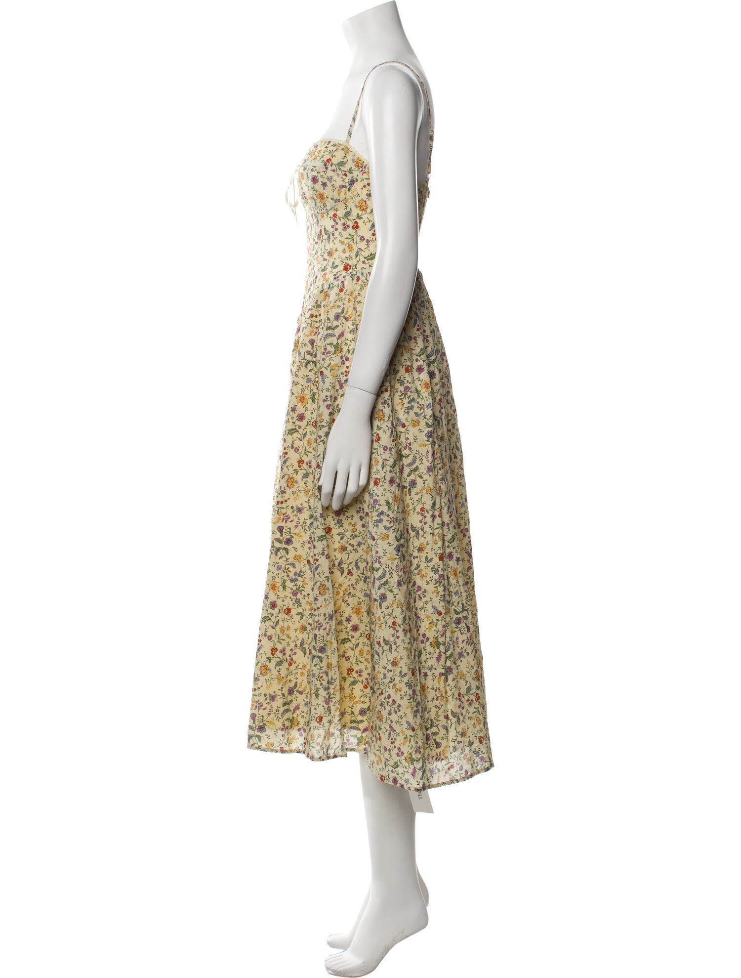 Reformation Floral Print Midi Length Dress