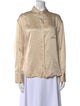 Reformation Silk Long Sleeve Button-Up Top