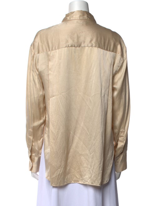 Reformation Silk Long Sleeve Button-Up Top