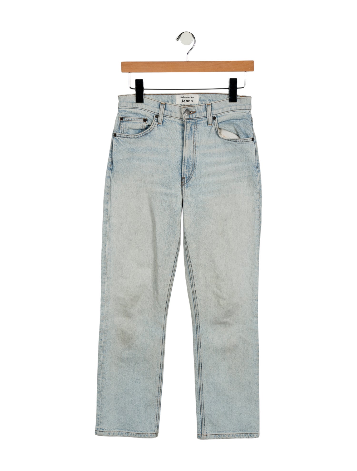 Reformation Mid-Rise Straight Leg Jeans