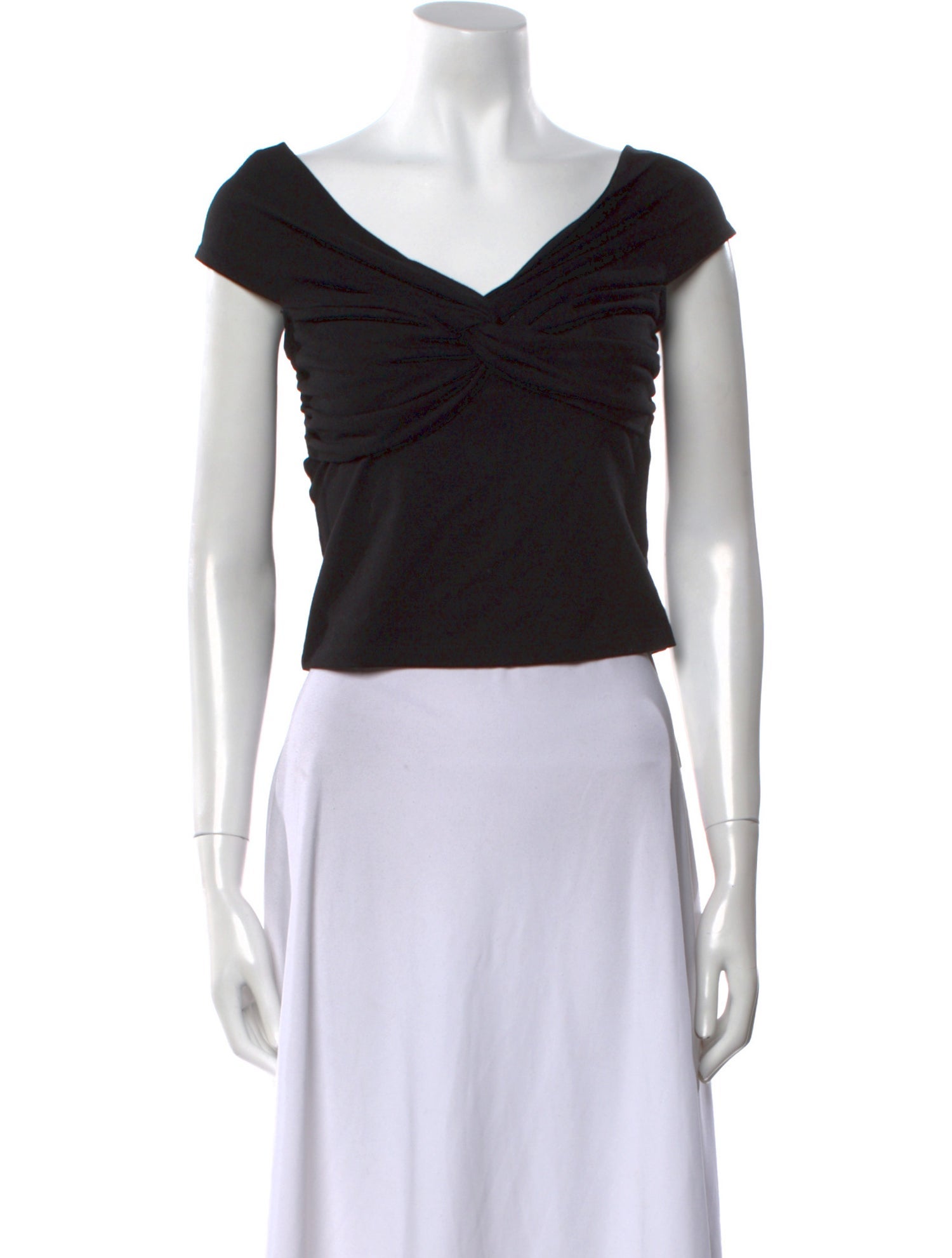 Reformation V-Neck Short Sleeve Crop Top